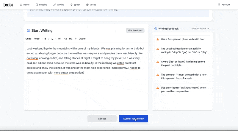 Real-Time AI Feedback